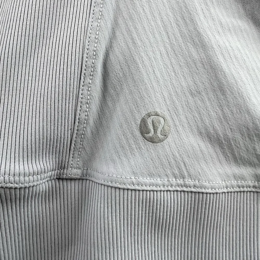 Lululemon Sz 10 In Flux Jacket Dance Studio Reversible Hooded Silver Fox Stretch